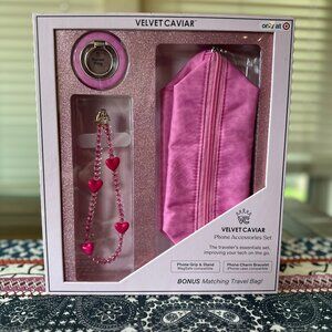 Velvet Caviar Phone Accessories Set, Pink, Brand New